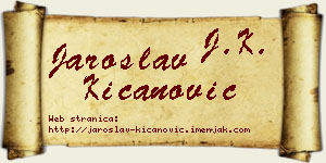Jaroslav Kićanović vizit kartica